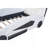 Twin Size Race Car-Shaped Platform Bed With Wheels, White