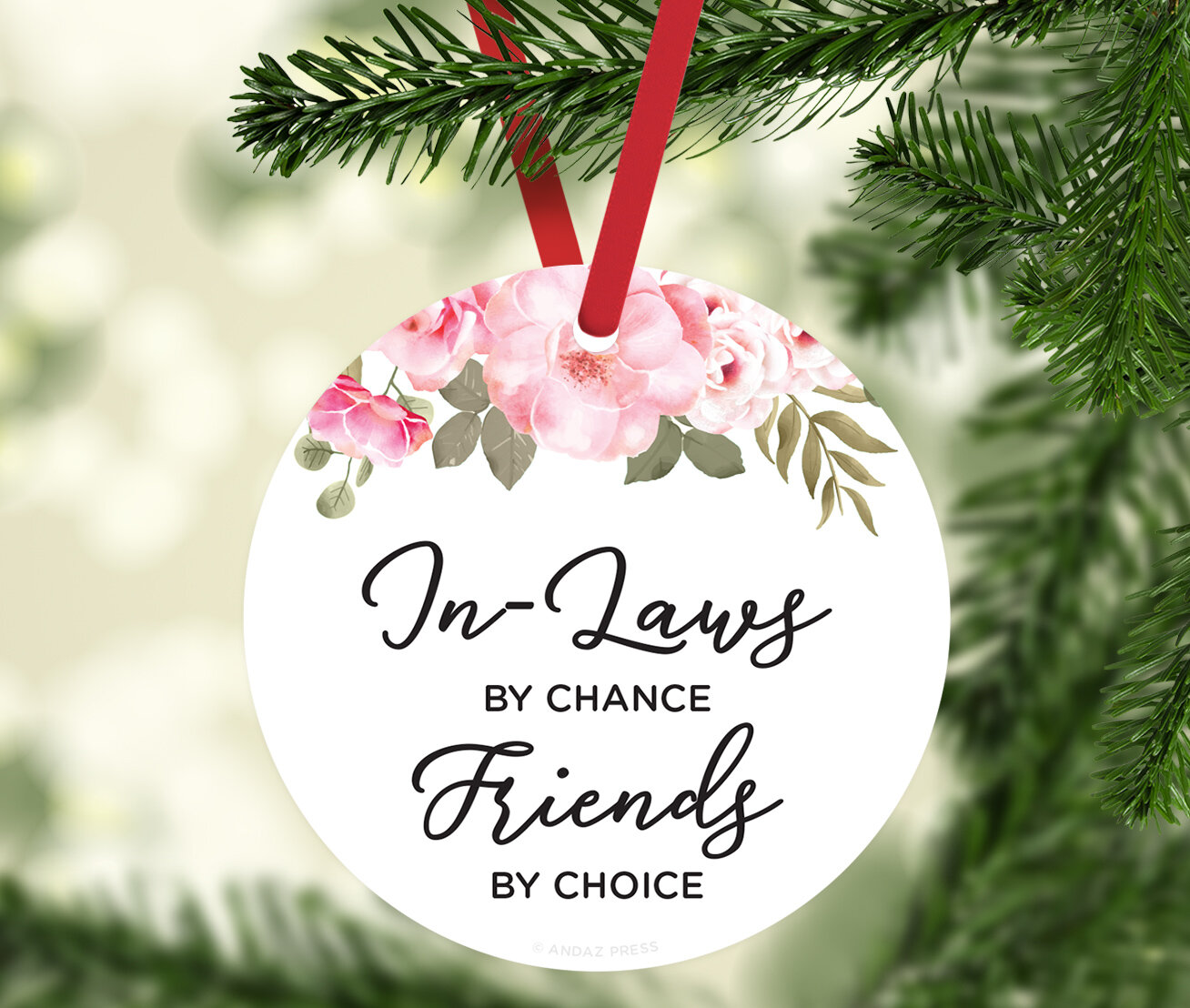 Metal Friendship Gift Neighbors by Chance Friends by Choice Ball Ornament The Holiday Aisle