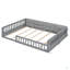 Lit plateforme tapissier en bois pleine grandeur avec garde-corps et coussin-32698966
