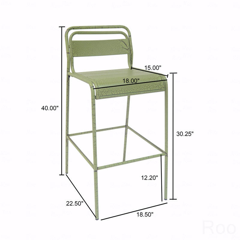 Ensemble de 2 tabourets de bar d'extérieur, Vert
