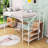Hiroko Metal Loft Bed with Desk and Storage Ladder and Wardrobe-1445065510-1445065511