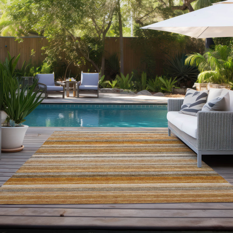 Tapis intérieur / extérieur Kinslee, Rectangle 5 pi x 7 pi 6 po