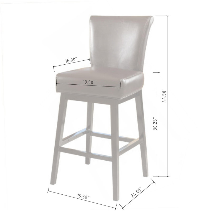 30.25'' High Swivel Bar Stool,Brown