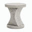 Table d'appoint piédestal en forme de sablier de 44,5 cm (17,5 po) – Pierre légère, entièrement assemblée pour une utilisation intérieure et extérieure-78315365