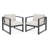 NAVAN OUTDOOR PATIO CLUB CHAIR, SET OF 2, BLACK FRAME WITH BEIGE CUSHION