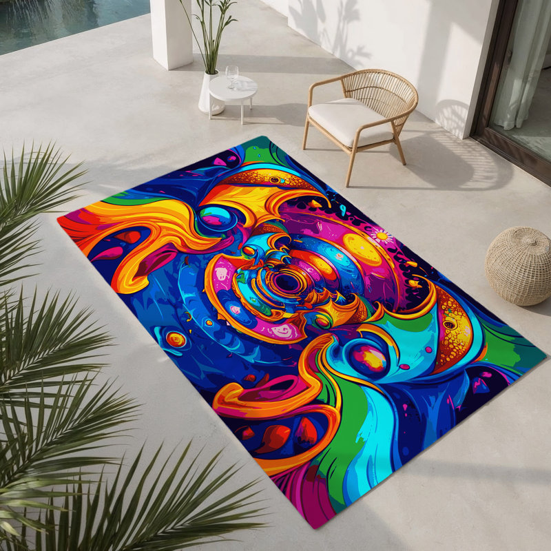 Tapis intérieur et extérieur Visionary Surge, Rectangle 1 pi 6 po x 2 pi 6 po