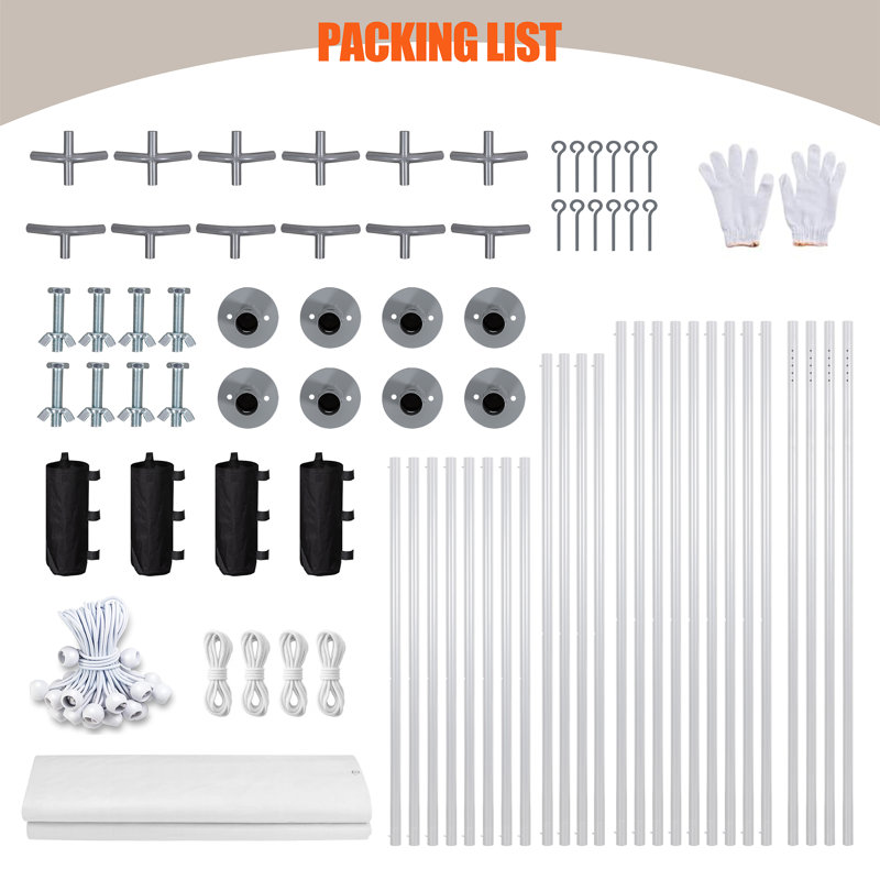 12 pi. L 20 pi. D Carport Garage robuste , Blanc