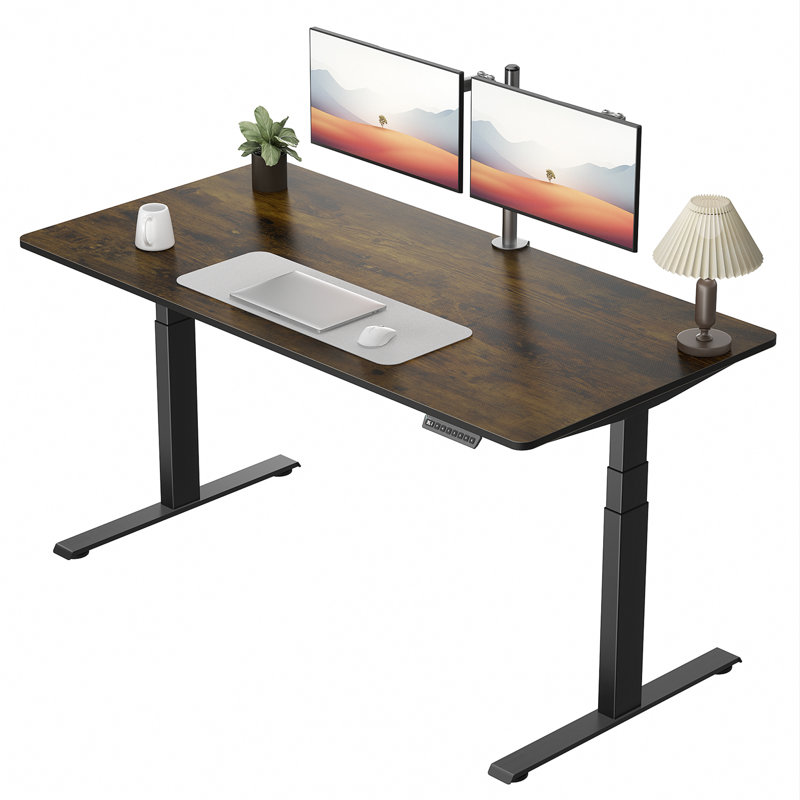 Premium Standing Desk Plus, Brown, Black