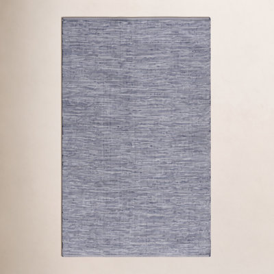 Dallis Black Ivory Hand-Woven Flatweave Cotton Rug