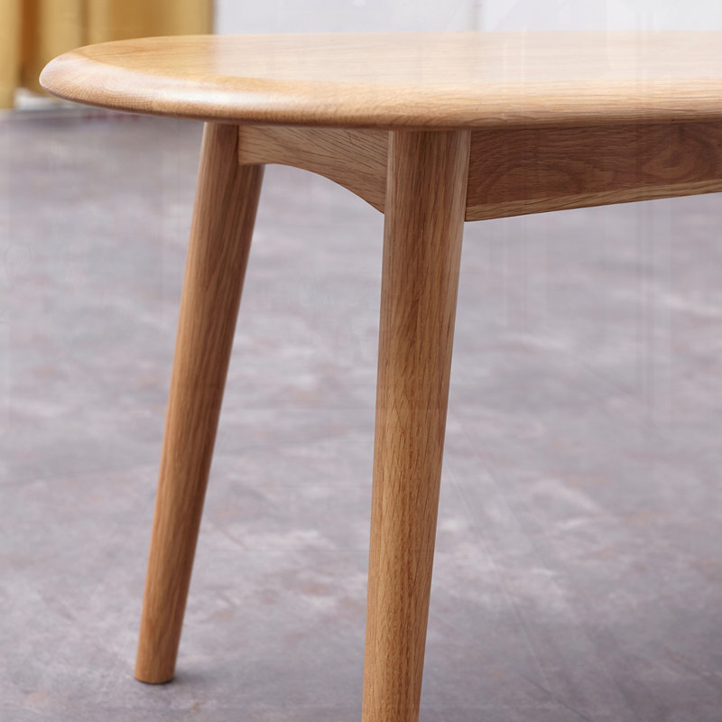Banc en bois de chêne naturel pour le salon
