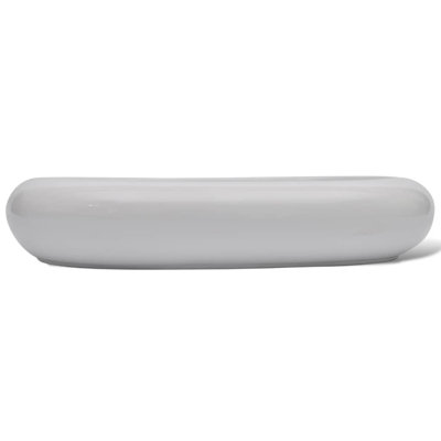 Belfry Bathroom Lederer 413mm L x 420.1mm W White Ceramic Oval Sink with Tap