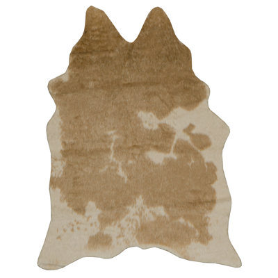 Brigette Faux Cow Hide Caramel And Cream