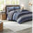Premium 9-piece Cal King Bedding Set, Navy Microfiber Comforter With Cotton Sheets