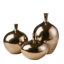 Vases décoratifs en céramique à miroir 3 - Finition bronze métallique, fait à la main, conception unique, différentes formes pour la décoration des tablettes intérieures, pièce légère et idéale