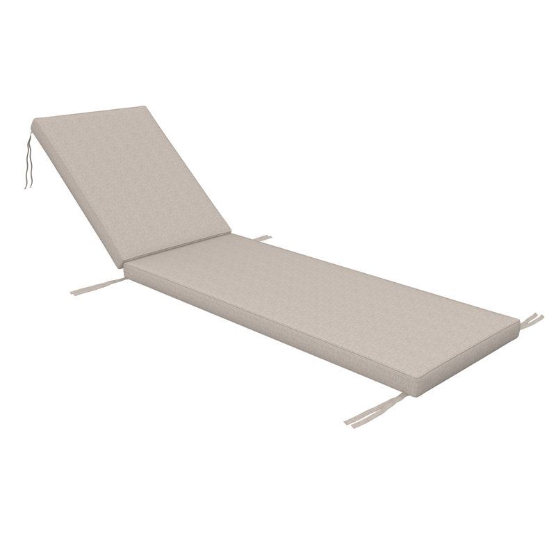 Sunbrella® Outdoor Chaise Cushion, 24" W x 73" D, Sunbrella® Cast Silver