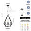 4-Light Modern Eades Diamond Shape Dining Room Pendant Light Fixture For Foyer Kitchen Island Entryway Staircase-489908950