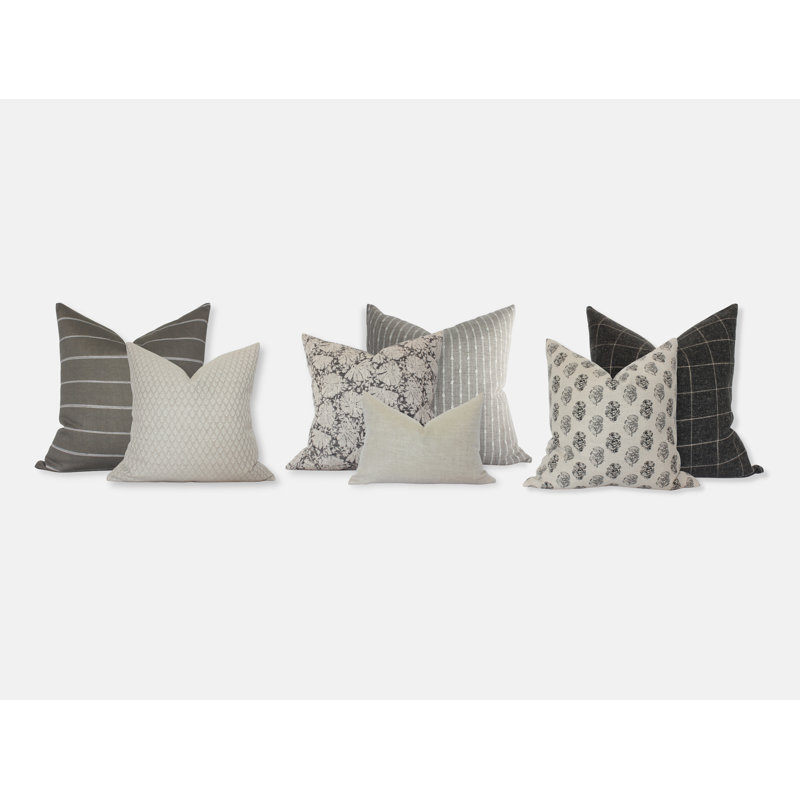 Sectional Sofa Pillow Covers, Neutral Pillow Combinations