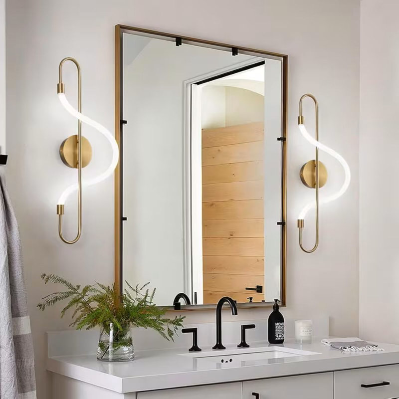 Applique murale de chevet moderne moderne à DEL Applique murale minimaliste à DEL pour salle de bain, meuble-lavabo pour chambre à coucher, salon, salle à manger, couloir, ensemble deux pièces 6000K