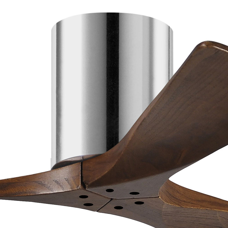 Irene Ceiling Fan, Polished Chrome, 42", Walnut Tone