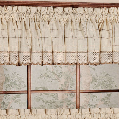 Burrigan Cotton Checkered Ruffled Window Valance
