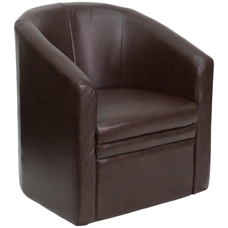 Chaise d'invité Catie Brown LeatherSoft - Mobilier de bureau personnel - Chaise d'appoint, Brun