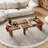 Wood Coffee Table, Mid Century Modern Living Room Table, Free Adjustable Shape, 2 Pieces, No Assembly Needed-2094916924-2100117855