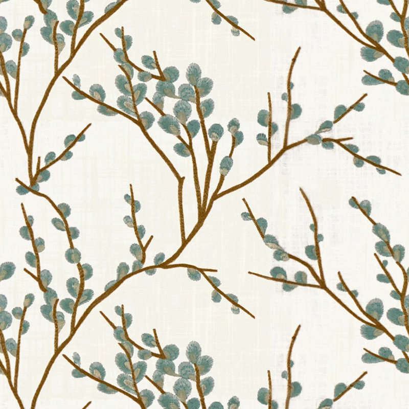 White/Wheat Polyester Blend Fabric