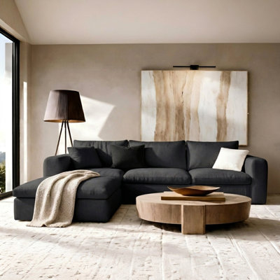 Boneless Modular Sectional Boneless Couch, Oversized Cloud Sofa With High Back Pillows, No Assembly Required Couches For Living Room & Apartment, Comfy Seating For Families & Renters