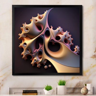 Minimal Gold Fractal I - reproduction sur toile
