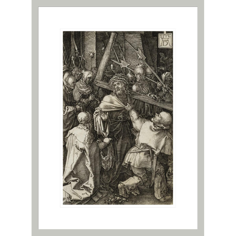 «Bearing of the Cross» par Albrecht Dürer, impression giclée sur cadre, H 21,75 po x l 15,91 po