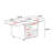 47.24" Crystal-cream Solid Wood Rectangular Coffee Table