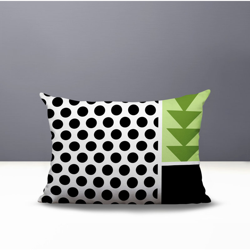 Oreiller rectangulaire réversible intérieur / extérieur Snazzy, Rectangulaire H 14 po x l 20 po, Chartreuse