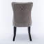 Chaise à dossier haut en bois massif - Coussin moelleux rebond, garniture de rivet, assemblage facile-48379707-48379711