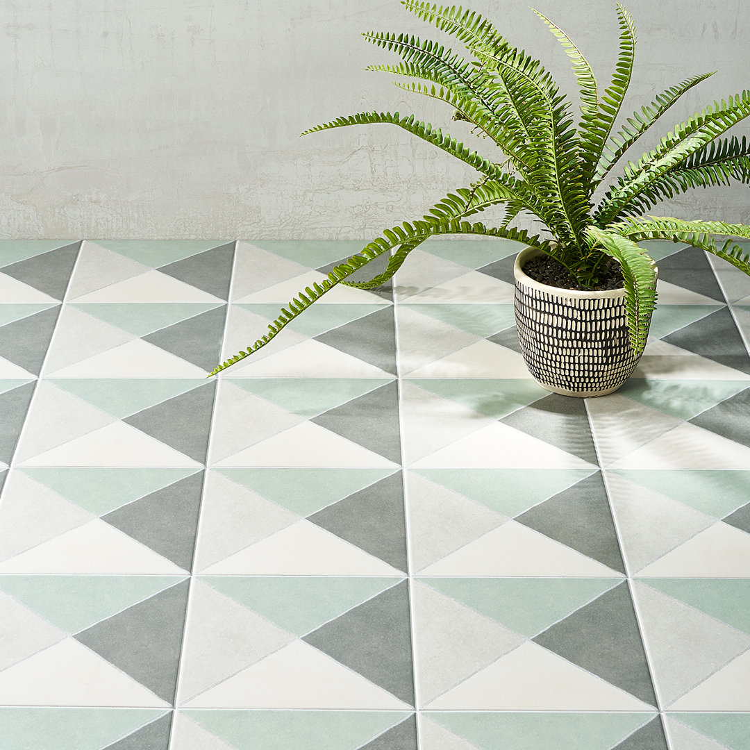 Ava Diagonal 9" x 9" Porcelain Tile (10.76 sq. ft./ Case) Bond Tile 