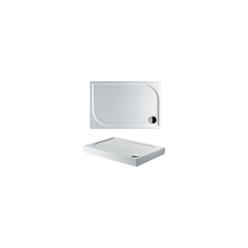Plastic Shower Tray – White, 3cm H x 120cm W x 80cm D
