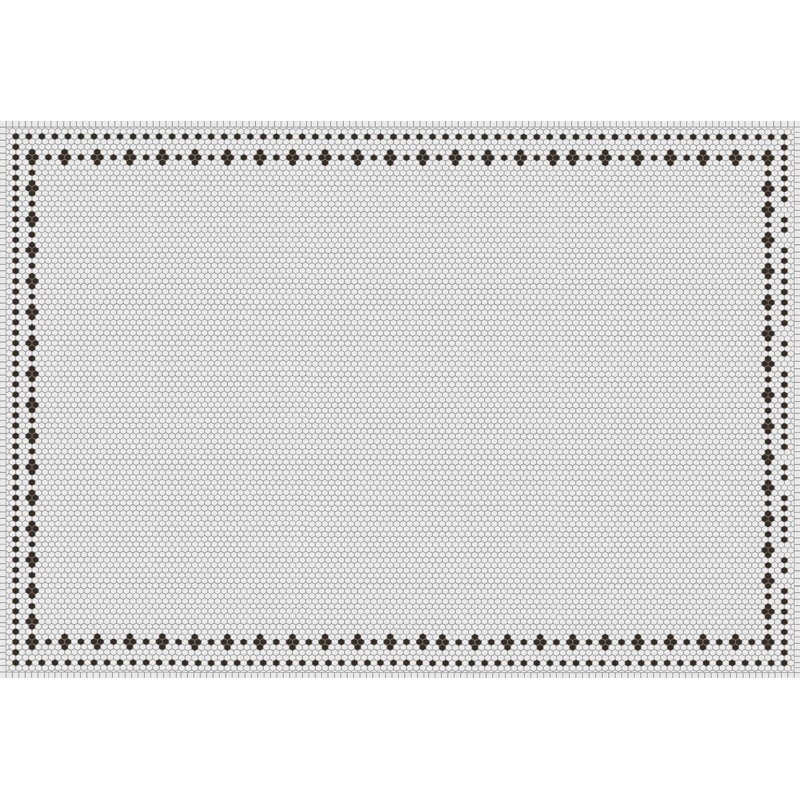 Beene Geometric Vinyl Machine Printed Area Rug, Rectangle 160 x 230cm