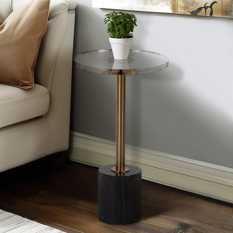 Table d'appoint 21 po en acrylique Elisia