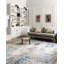 Tapis abstrait denim / ivoire Liddle-757760153