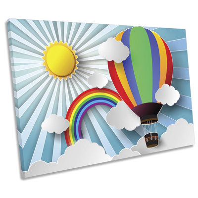 Hot Air Balloon Kids Room - Wrapped Canvas Print