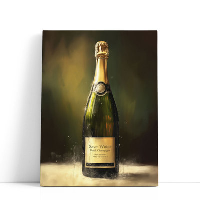«Drink Champagne», reproduction d'art sur toile