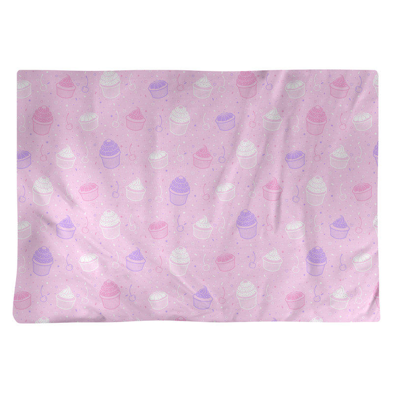 Napperon en coton 18 po Classic cupcake, Rose / Mauve