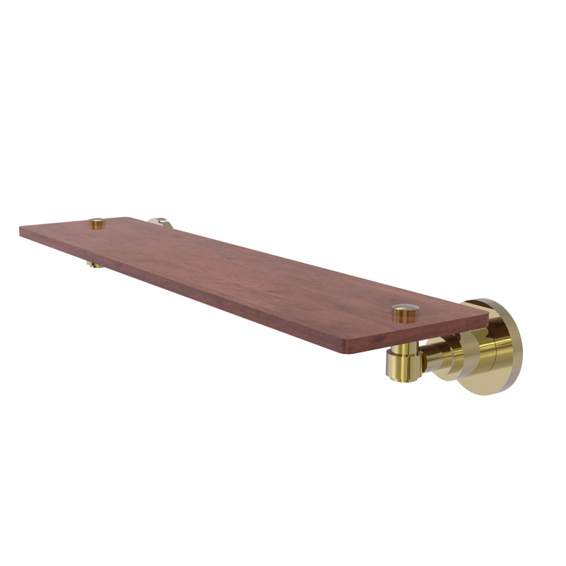 Arviso Accent Shelf, Unlacquered Brass, 2.5" H x 22" W x 5" D