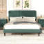Lit plateforme en tissu d'ameublement-511404792