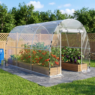 Walk-in Tunnel Greenhouse, Equipped With Galvanized Steel Frames And A Pe Cover