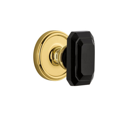 Grandeur Georgetown Rosette With Baguette Black Crystal Knob