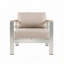 Fauteuil club d'extérieur en aluminium pour patio