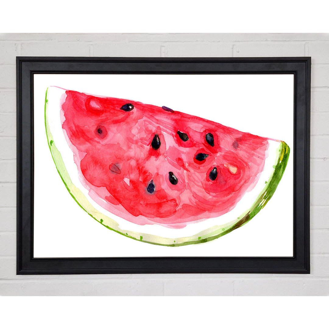 Gerahmtes Leinwandbild Watercolour Watermelon