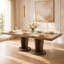 Portrait Wide Rectangular Dining Table - Sienna Brown