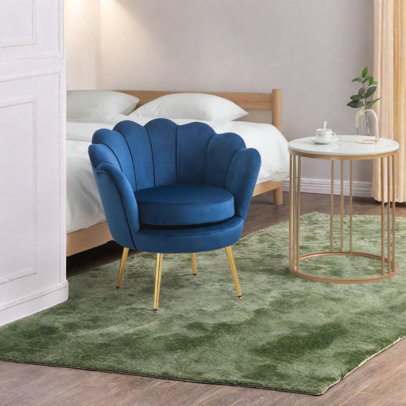 Chaises d'appoint confortables et modernes en velours avec structure en acier pour la maison
