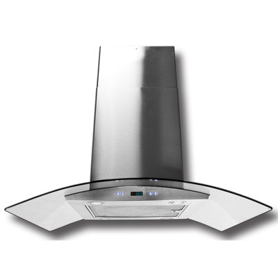 Hotte de cuisine pour îlot de cuisine convertible en acier inoxydable brossé de 36 po 600 pi³ / min PROLINE